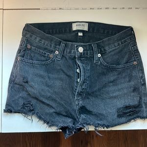 Agolde Parker shorts in washed black, size 26